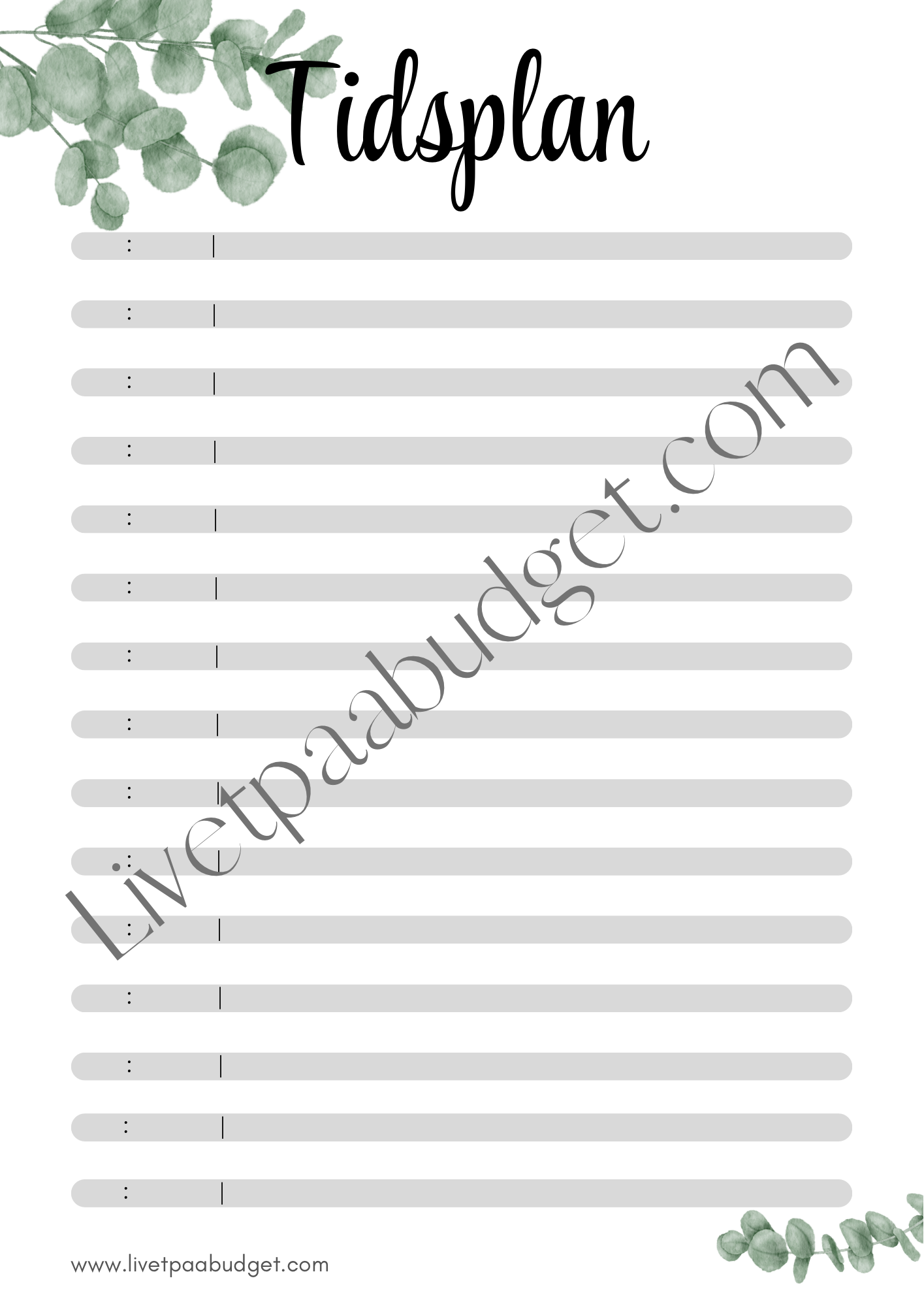 Tidsplan